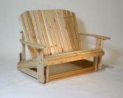 Click to enlarge image  - Adirondack Loveseat Glider - Designed for love birds with room for two to curl up in! $760